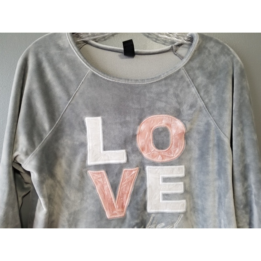 George Women's Textured Stretch‎ Microfleece 2-Piece Pajamas Set, Small, Grey - Picture 4 of 13